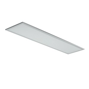 Lampada LED t.b.t. con forma piatta e rettangolare.