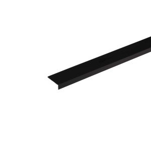 Profilo angolare nero Arcansas, lati disuguali, in PVC, 40x10x2600 mm.