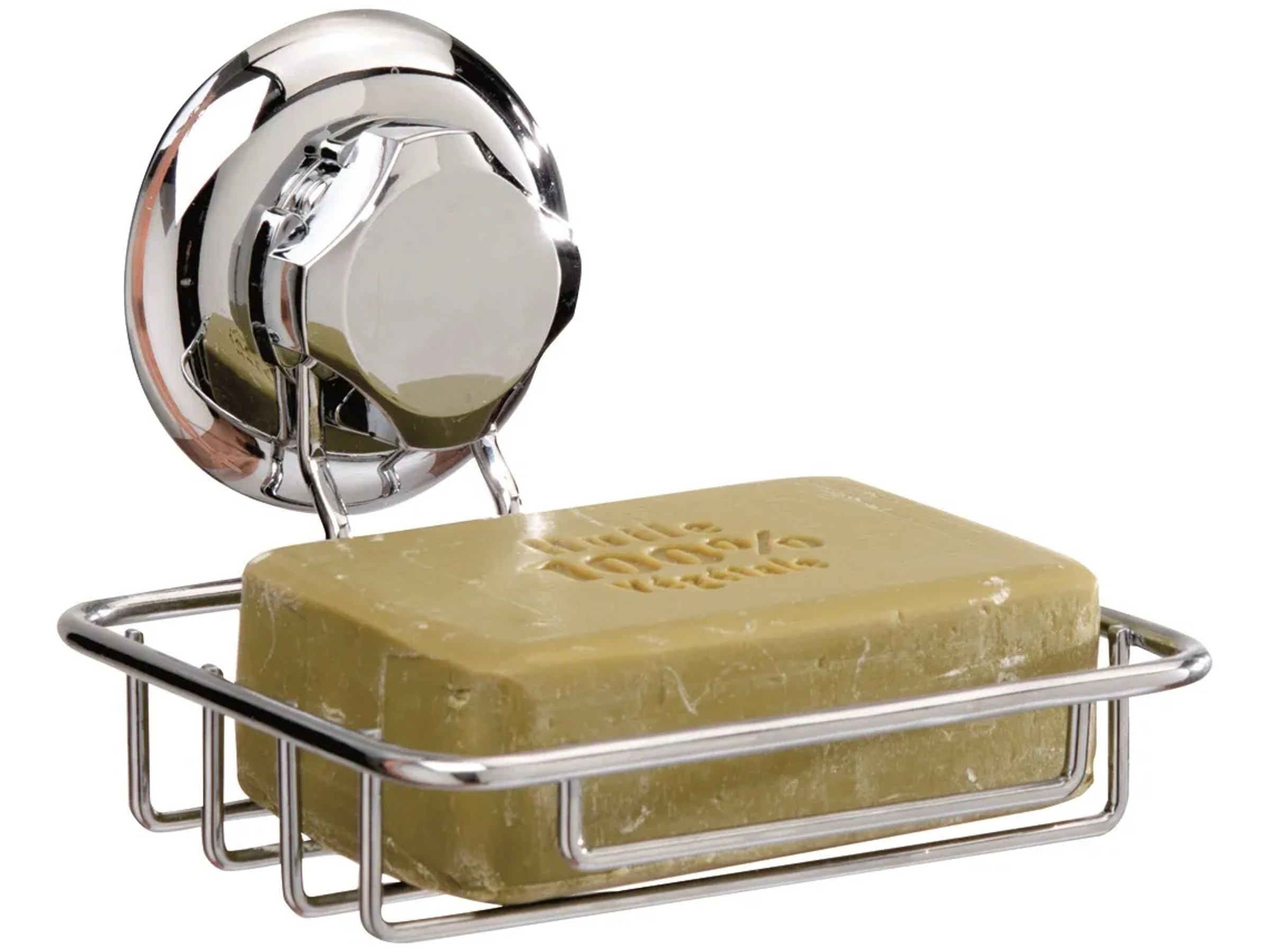 Portasapone Da Doccia A Parete Con Doppio Vassoio Autodrenante - Metallico Bianco Antiruggine