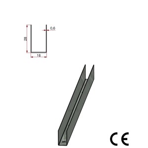 Profilo t.b.t. per cartongesso, accessorio per pannelli in cartongesso.