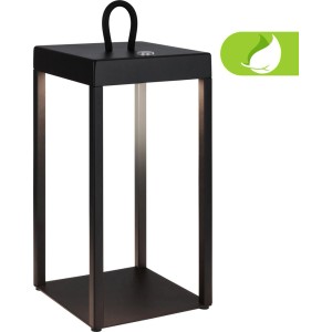 Lanterna LED nera Brilo Luca, dimmerabile e resistente agli spruzzi, per interni ed esterni.