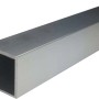 Profilo quadrato in alluminio anodizzato argento, 2x2x200 cm, per diverse applicazioni.