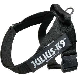 Pettorina per cani Julius K-9 IDC nera, taglia 1, per cani con torace da 63-85 cm.
