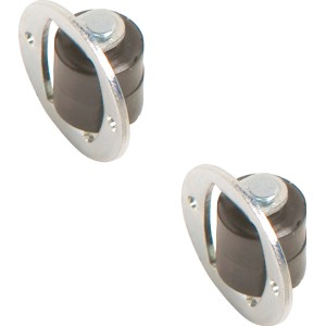 Rotella per cassettoni carbone Ø 13mm, rotella per mobili con lamiera d'acciaio zincata e ruota in plastica.