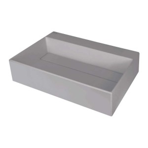 Lavabo da appoggio ovale Puerto Padre Idrostile foro rubinetto Grigio met