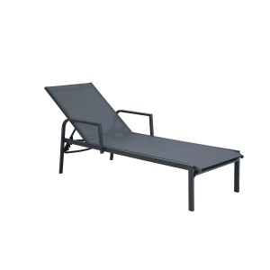 Lettino prendisole Fernbrook in acciaio antracite