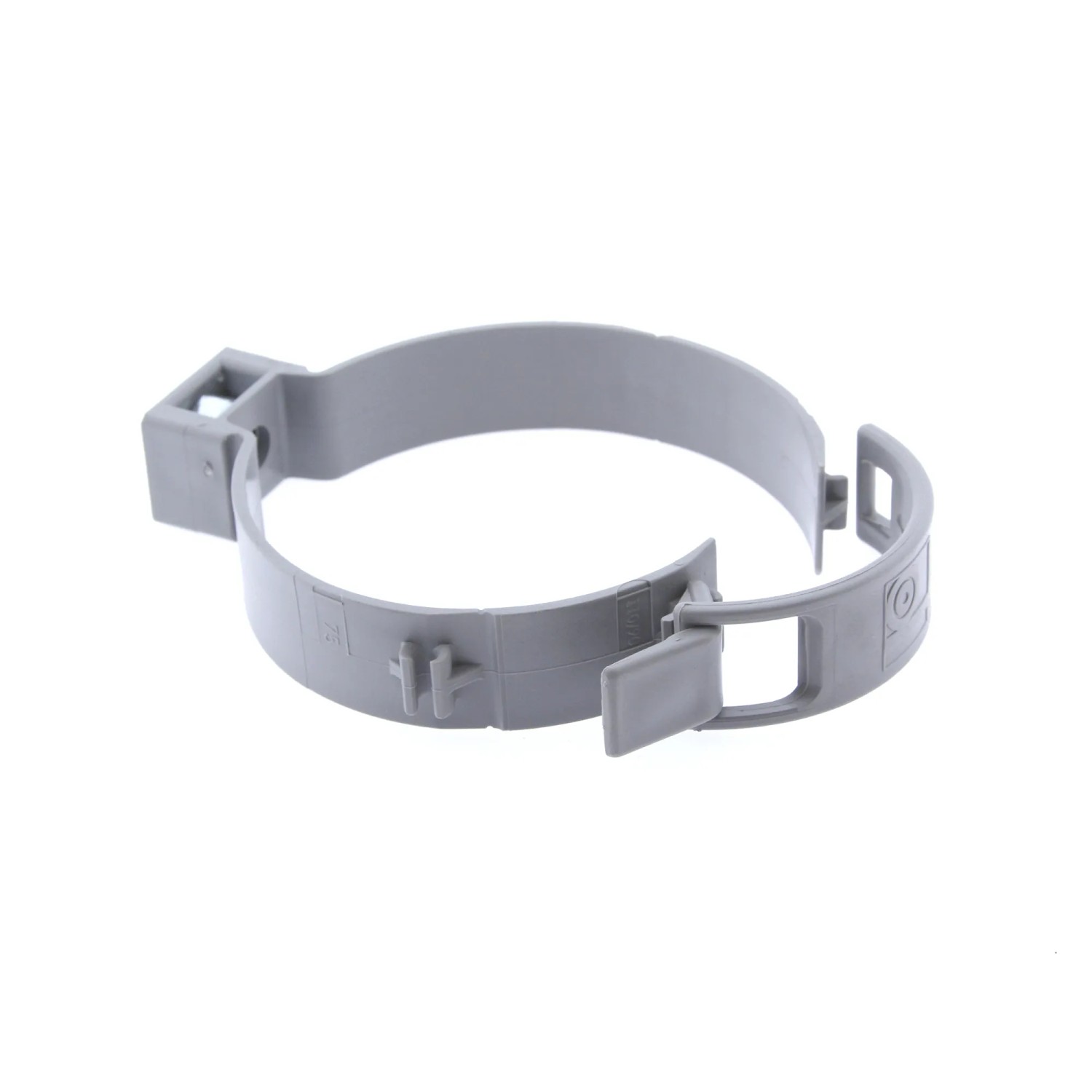 Collare grigio per tubi HT, per il fissaggio di tubi di scarico.