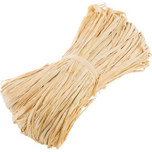 Raffia naturale, 100g, per lavori di legatura e bricolage decorativi in giardino e in casa.