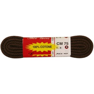 Lacci marroni, lunghezza 75 cm, 100% cotone per scarpe da lavoro.