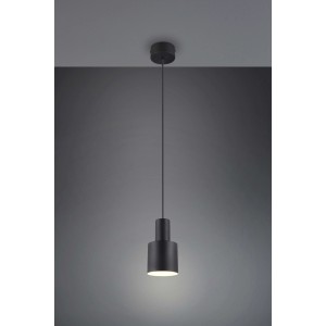 Lampadario a sospensione LED Agudo Ø12cm nero opaco
