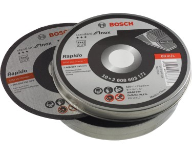 Dischi Abrasivi Bosch Professional F355 - 125 Mm, G 60, Per Smerigliatrice Angolare, Confezione Da 10