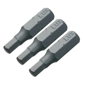 Set di inserti esagonali LUX, 3 pezzi: inserti da 2 mm, 3 mm e 4 mm per viti a brugola.