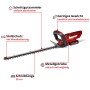 Tagliasiepi a batteria Einhell GC-CH 1855/1 Li Kit, rosso-nero, con batteria 18V e lama da 55cm.
