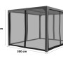 Tenda zanzariera per pergola bioclimatica 3630 antracite H231xL300xP360 cm_3