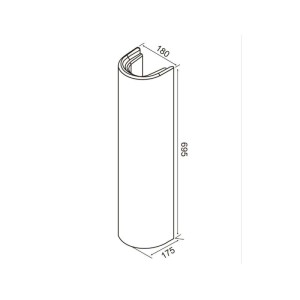 Colonna a terra lavabo Lake in ceramica bianco