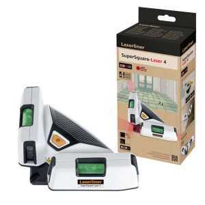 Laserliner SuperSquare-Laser 4 con confezione. Strumento di misura per un allineamento preciso.