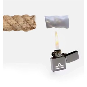 t.b.t. Altre catene: Corda e accendino in un set.