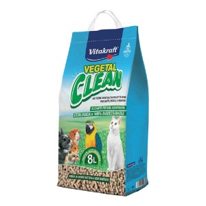 Vitakraft Vegetal Clean sabbia per uccelli, pellet di legno in sacco da 8L.