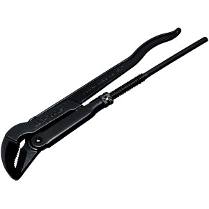 Chiave a tubo angolare LUX Comfort 420 mm, pinza in acciaio al cromo-vanadio per idraulica.