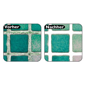 Prima e dopo: Pittura per piastrelle per fughe fresche e piastrelle pulite.