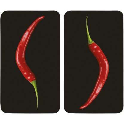 Coprifornelli in vetro Universal Peperoncino 30x52 cm 2 pz