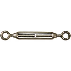 Tenditore t.b.t. in metallo con occhielli, per funi e catene.