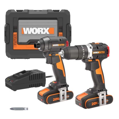 Trapano avvitatore con percussione e avvitatore ad impulsi Worx wx925 20 V