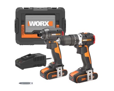 Set trapano avvitatore con percussione e avvitatore ad impulsi