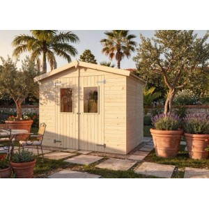 Casetta da giardino in legno Elisa sp. 12 mm H220xL262xP208 cm