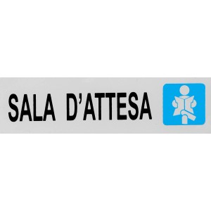 Targa "Sala d'Attesa" con pittogramma, categoria Targhe.