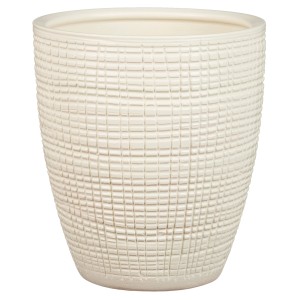 Scheurich Vaso per piante Vainilla, Ø 13 cm, portavaso in ceramica con texture per interni.