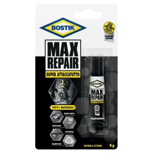 Adesivo multiuso Bostik Max Repair, trasparente, tubo da 8g. Collanti adesivo universale.