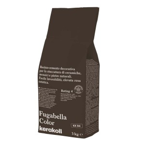 Fugabella Color Kerakoll, stucco cementizio marrone in sacco da 3 kg.