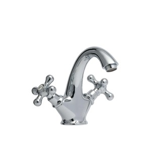 Rubinetto a due manopole per lavabo monoforo