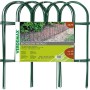 Elementi per recinzione da giardino in metallo verde, 8 pezzi, per bordure o decorazioni.