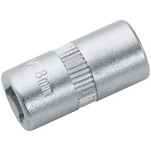 Bussola esagonale LUX, 8 mm, attacco 6,3 mm, acciaio al cromo vanadio.