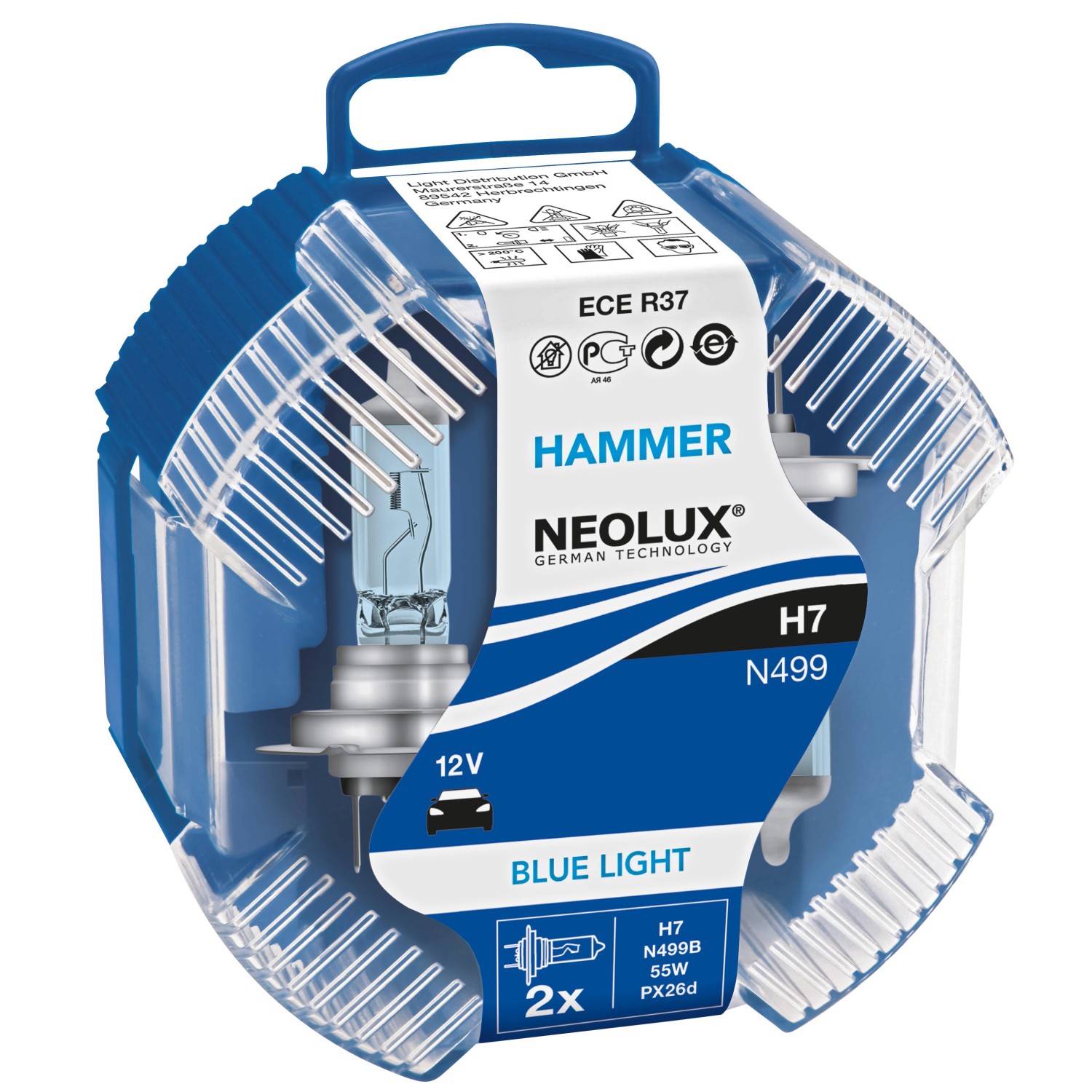 Lampadina per auto NEOLUX Blue Light H4 12 V