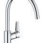 Miscelatore monocomando per lavello Grohe QuickFix Start Edge con bocca alta girevole.