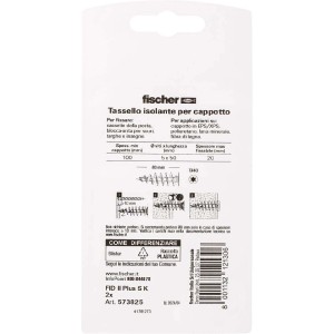 Fischer Tassello isolante FID II Plus SK 2x, per pannelli isolanti.