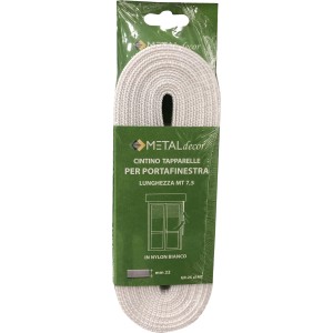 Cintino t.b.t. bianco per tapparelle, nylon, lunghezza 7,5 m.