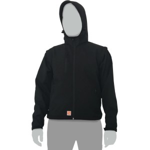 Giacca da lavoro nera t.b.t. con cappuccio, parte della categoria abbigliamento da lavoro e accessori.