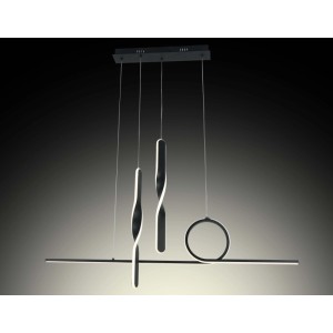 Sospensione LED Leyla 4810 lm 4000K 100x9x120 cm nero