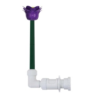 Accessorio piscina t.b.t. con fiore viola e stelo verde.