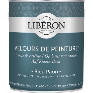 Idropittura lavabile Velours de Peinture Liberon Bleu Paon 2,5 L