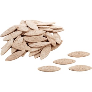 Piastrine di collegamento piatte LUX, 50 pezzi, 55x19x4 mm, per giunzioni in legno senza viti.