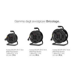 t.b.t. Avvolgicavo in diverse dimensioni.