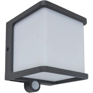 Applique solare a LED Lutec Doblo color antracite con sensore di movimento.
