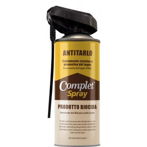 Antitarlo Complet®biocida curativo/protettivo del legno 400 ml multigetto