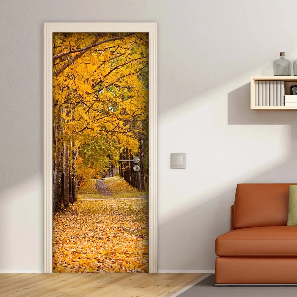 Adesivo Murale Per Porta 3D Elefante Sull'Albero – PVC Autoadesivo 77x200 Cm – Carta Da Parati Impermeabile Fai Da Te