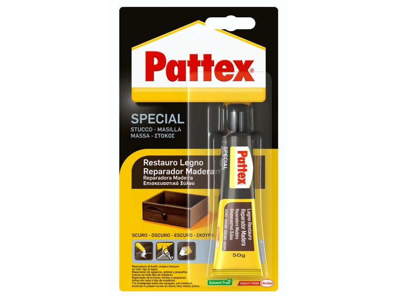 Pattex stucco per restauro legno marrone scuro 50 g